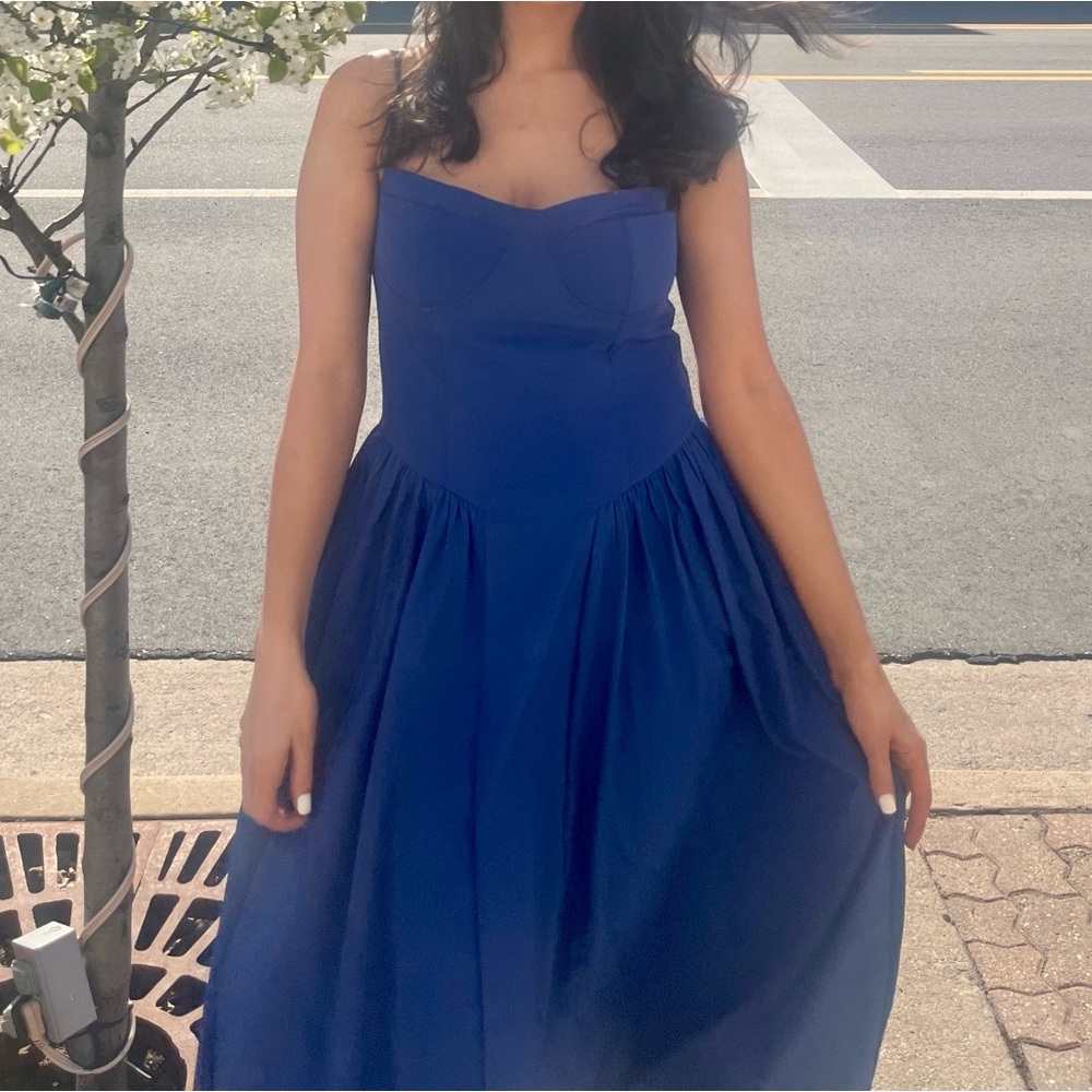 Elegant Blue Women's Dress